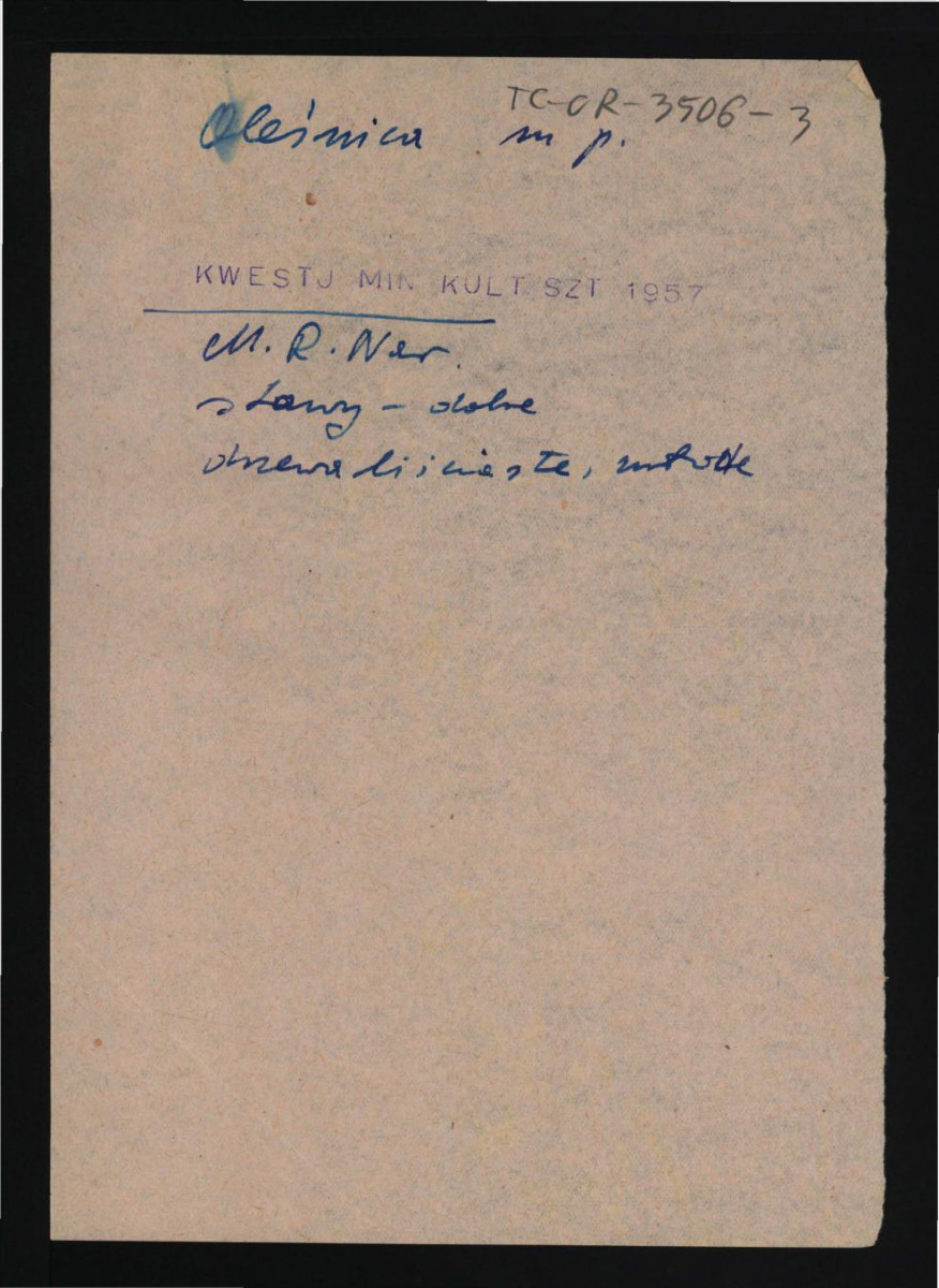 dwa wypisy z Kwestionariusz Ministerstwa Kultury i Sztuki z 1957 r. , skan 2