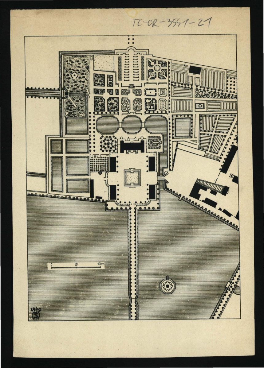 reprodukcja planu posesji opracawanego przez G. Ciołka w 1949 r.     , skan 1