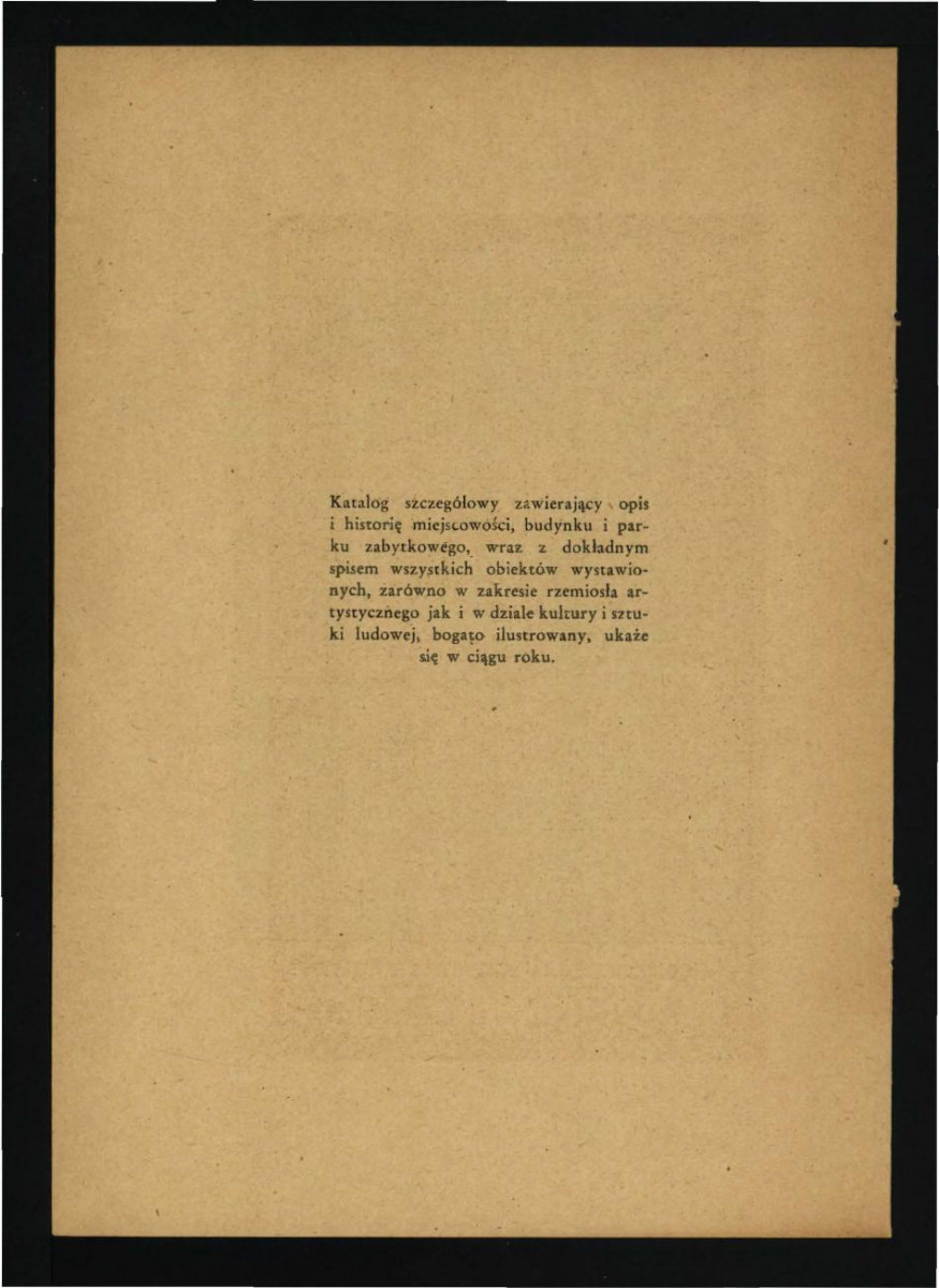 broszura/informator Muzeum Wielkopolskiego/Oddziału w Rogalinie z lipca 1949 r.; dziesięć kart, skan 9