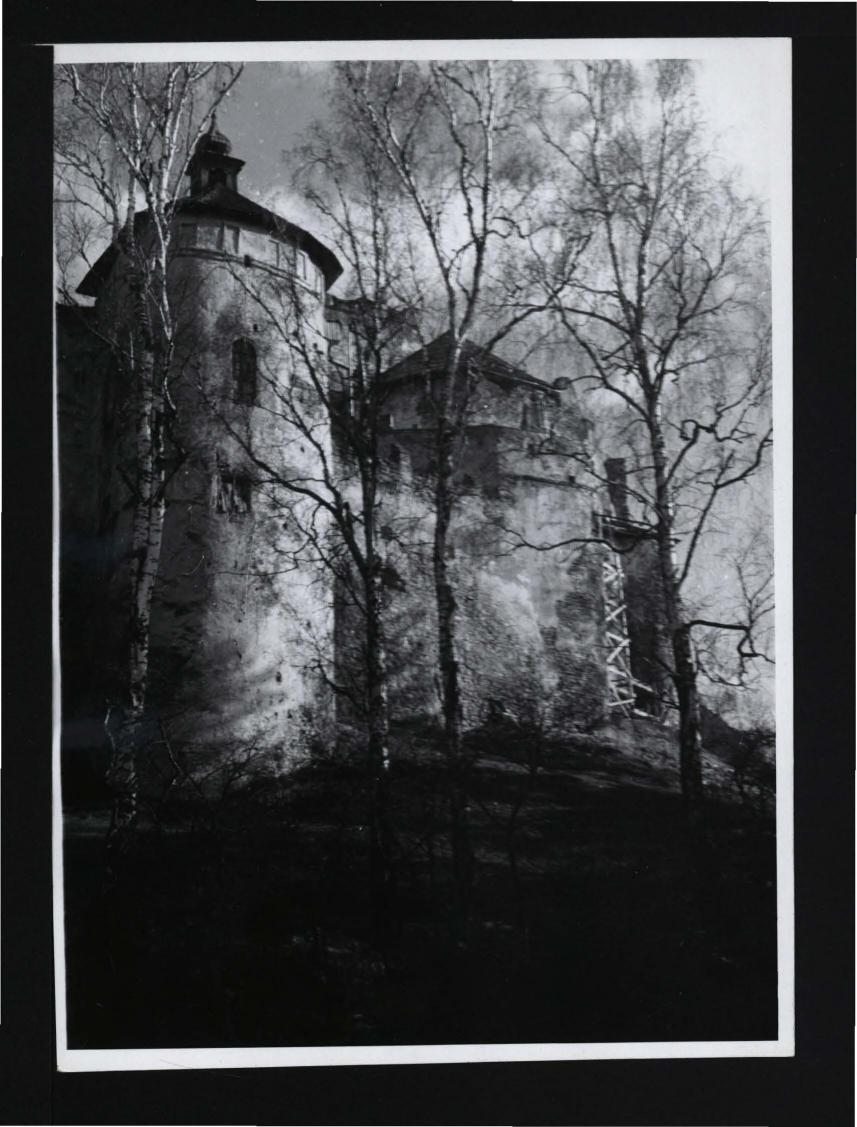 2 fotografia czarno-biała przedstawiająca widok na zamek od zachodu, skan 1