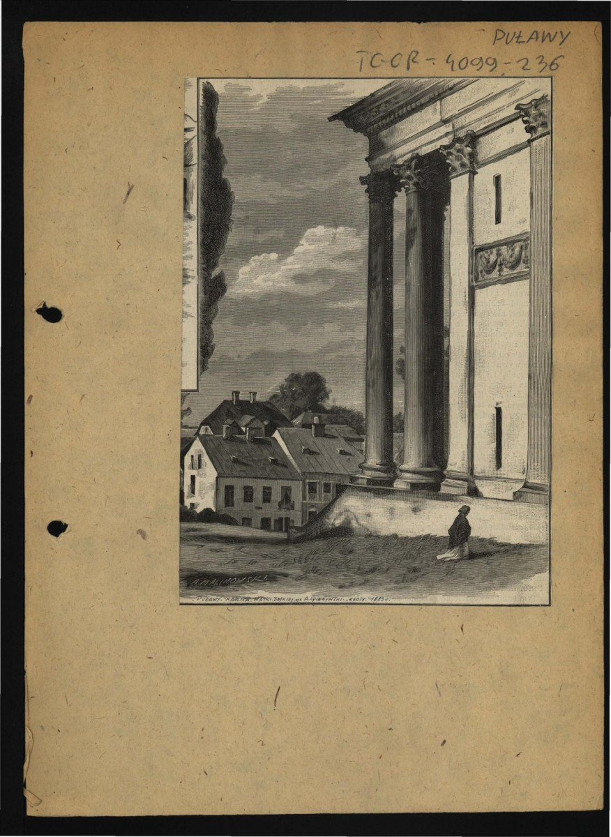 wycinek z „Kłosy” (1883) przedstawiający fragment miejscowej kaplicy Matki Boskiej – rycina A. Malinowskiego prawdopodobnie na podstawie A. Gierymskiego , skan 1