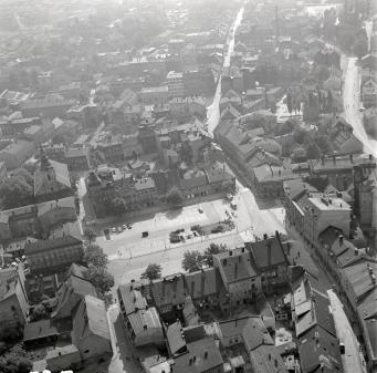 widok ogólny układu urbanistycznego miasta od strony zach, skan 1