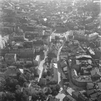 widok ogólny układu urbanistycznego  od strony płd - zach, skan 1