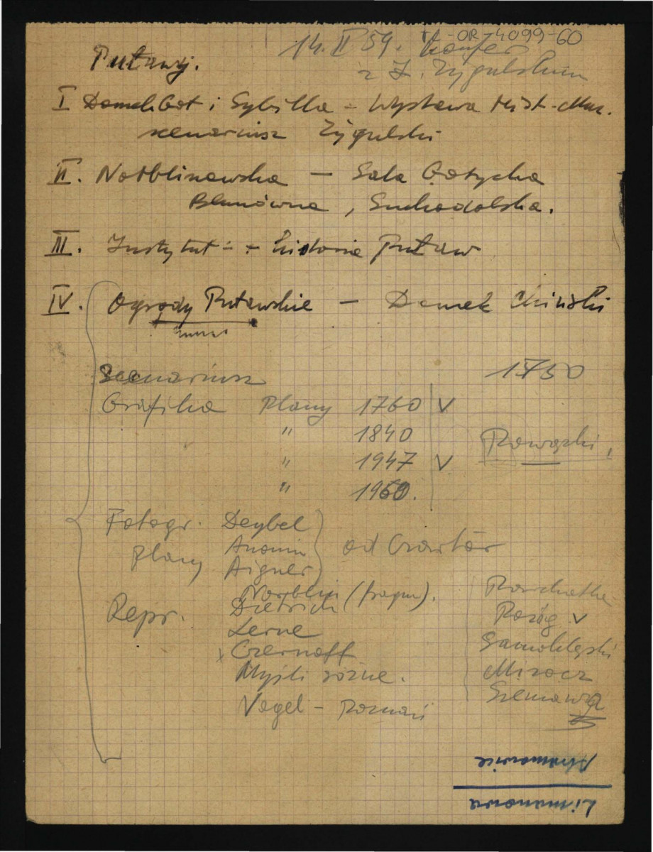 notatka z hipotetycznej konferencji 14 lutego 1959 r. , skan 1