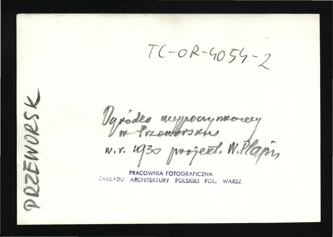 fotografia czarno-biała przedstawiająca plan ogrodu (1 : 100) wypoczynkowego w tej miejscowości , skan 2