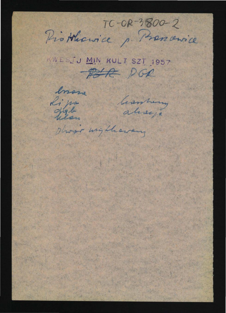 wypis z Kwestionariusz Ministerstwa Kultury i Sztuki  z 1957 r. , skan 1