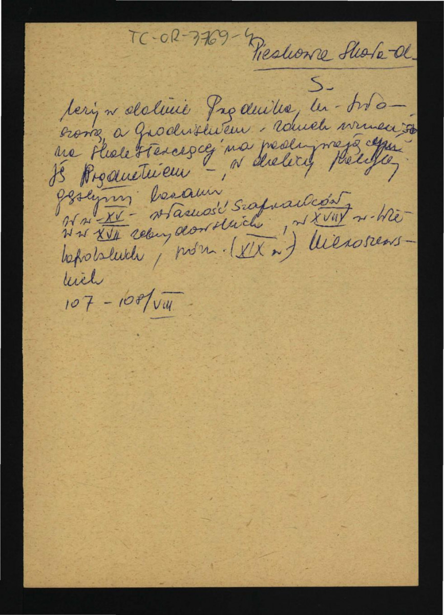 wypis z Słownik Geograficzny Królestwa Polskiego t. VIII. s. 107-108 dotyczący zamku i jego właścicieli na przestrzeni wieków XV-XIX , skan 1