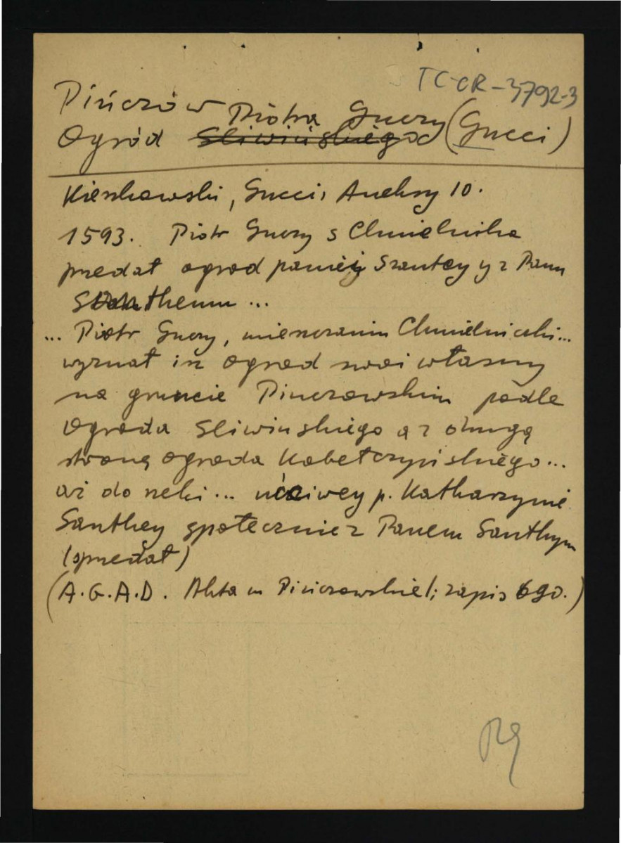 wypis z Kieszkowski W., Santi Gucci Fiorentino – recenzja w: „Biuletyn Historii Sztuki” t. III (1934-35), Aneksy; czternaście kart, skan 4