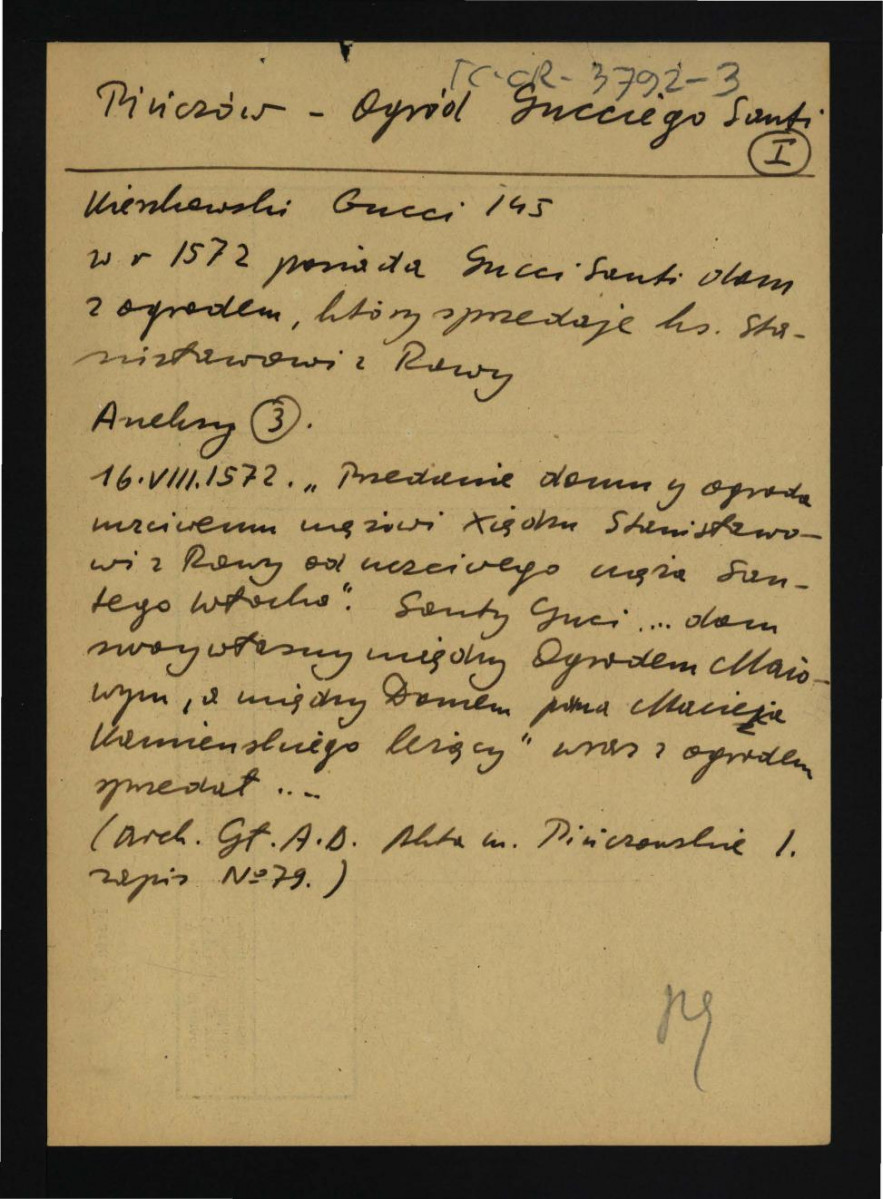 wypis z Kieszkowski W., Santi Gucci Fiorentino – recenzja w: „Biuletyn Historii Sztuki” t. III (1934-35), Aneksy; czternaście kart, skan 11