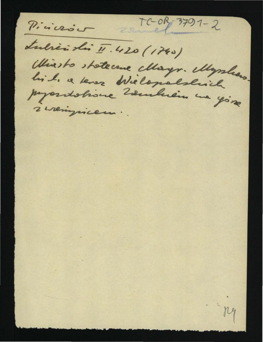 wypis z Łubieński W., Świat we wszystkich swoich częściach większych y mniejszych…, t. II, Wrocław 1740, s. 420 wzmiankujący miasto oraz tamtejszy zamek , skan 1