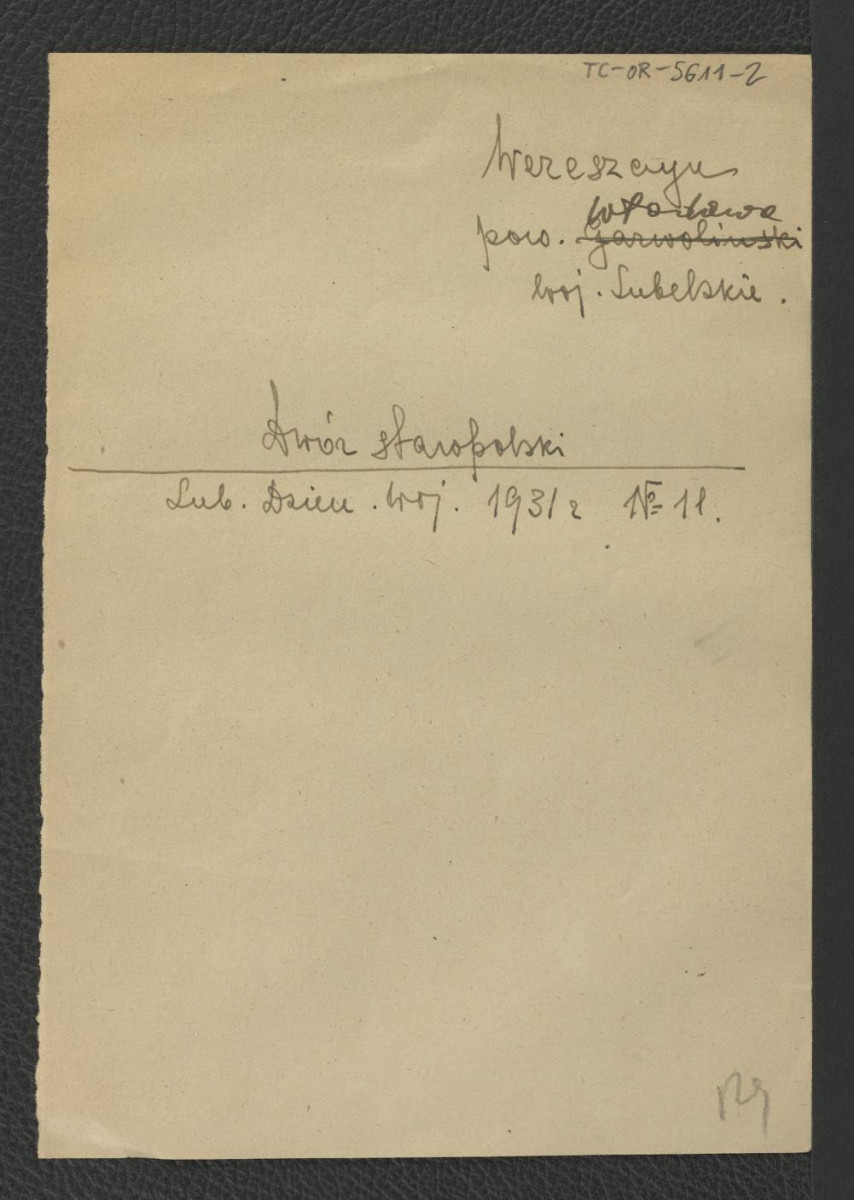 odsyłacz do „Lubelski Dziennik Wojewódzki” nr 11 (1931) wzmiankujący miejscowy dwór , skan 1