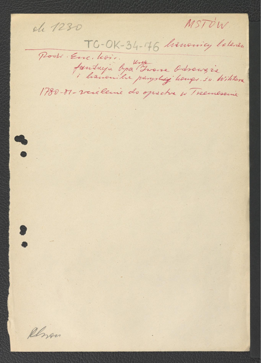 odsyłacz do Podręczna Encyklopedia Kościelna, red. ks. Zygmunt Chełmicki, t. I-XLIV, Warszawa, 1904-1916 wzmiankujący ufundowanie miejscowego klasztoru przez biskupa Iwo Odrowąża oraz wcielenie opactwa do Trzemeszna w latach 1780-1781 , skan 1