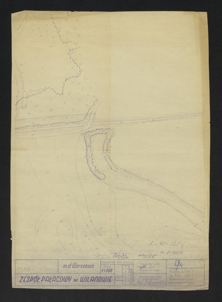 Wilanów-plan sytuacyjno - wysokościowy - Arkusz No 7, skan 1