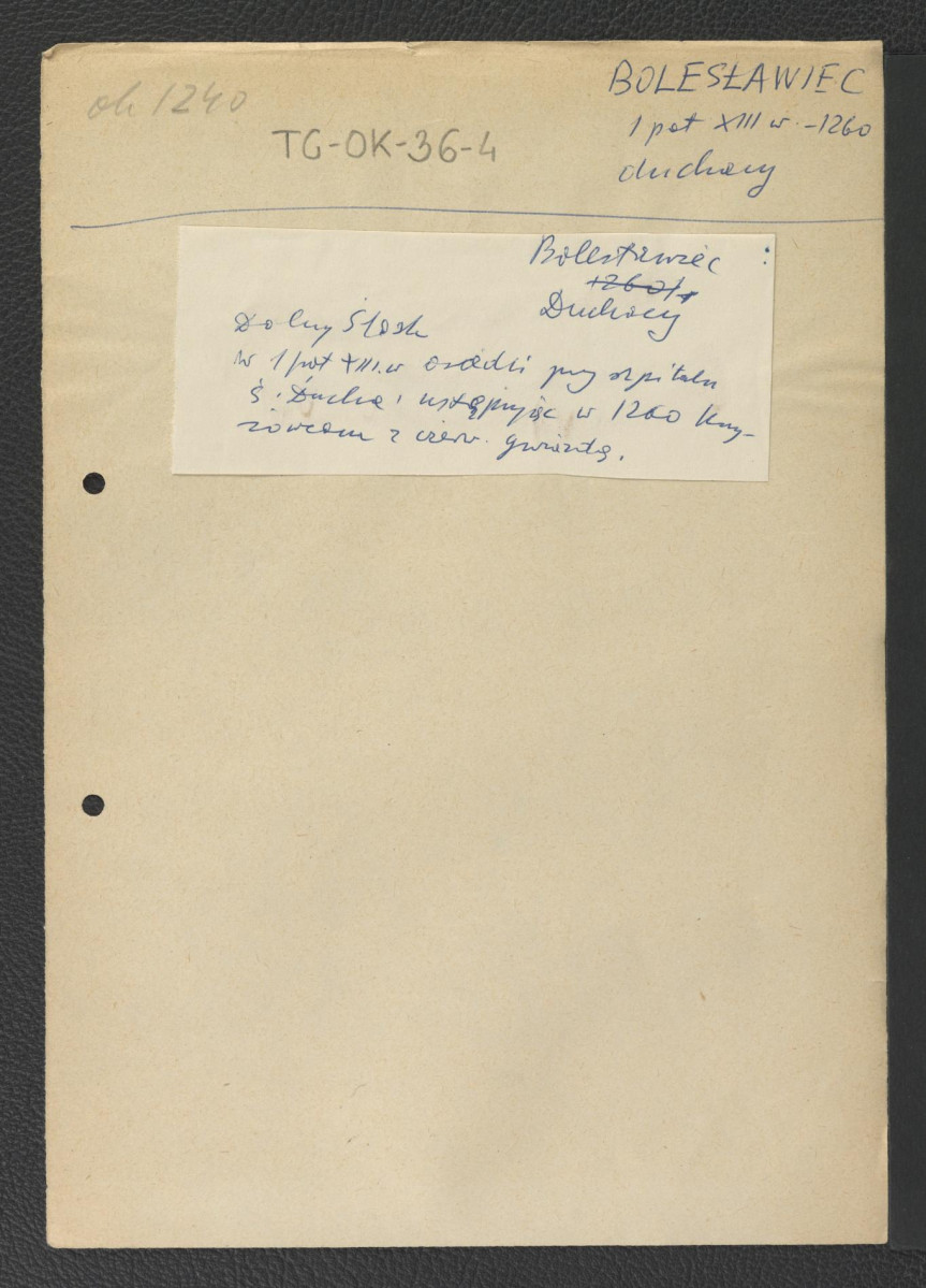odsyłacz do Dolny Śląsk wzmiankujący przybycie zakonników w pierwszej poł. XIII w. oraz ustąpienie miejsca Krzyżowcom z Czerwoną Gwiazdą w roku 1260 r., skan 1