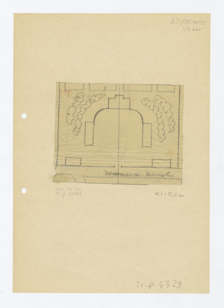 dziedziniec pałacu na Koszykach - plan sytuacyjny, skan 1