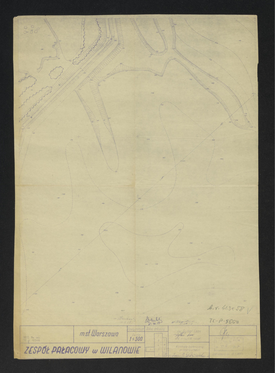 Wilanów-plan sytuacyjno - wysokościowy - Arkusz No 10, skan 1