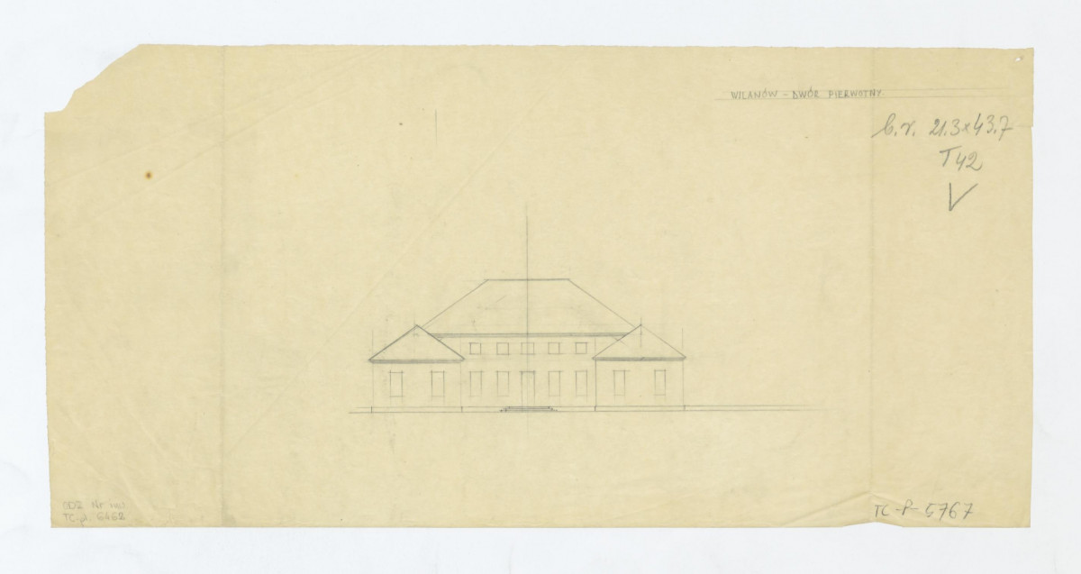 Wilanów-próba odtworzenia elewacji dworu pierwotnego, skan 1