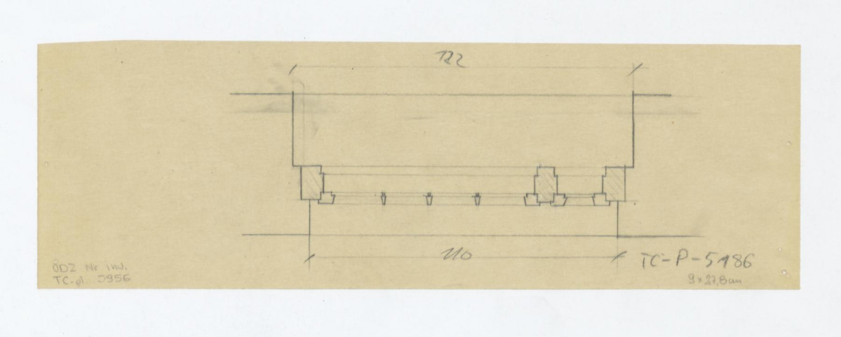 Morysin-elewacja południowa - stolarka, i okno, rzut. Podane wymiary, skan 1