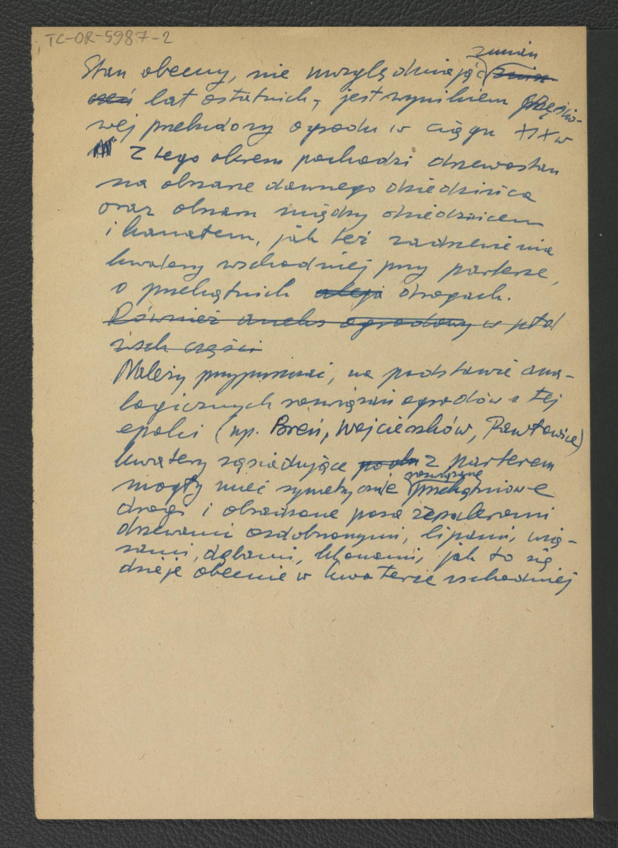 fragment opinii w sprawie ogrodu zabytkowego w tej miejscowości autorstwa G. Ciołka; dwie karty , skan 2