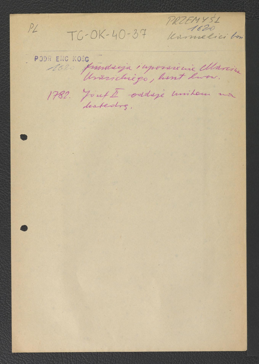 odsyłacz do Podręczna Encyklopedia Kościelna, red. ks. Zygmunt Chełmicki, t. I-XLIV, Warszawa, 1904-1916 wzmiankujący ufundowanie i wyposażenie klasztoru przez kasztelana lwowskiego Marcina Krasickiego w 1620 r.; oddanie unitom kościoła jako ich katedry w 1782 r. przez władze austriackie , skan 1