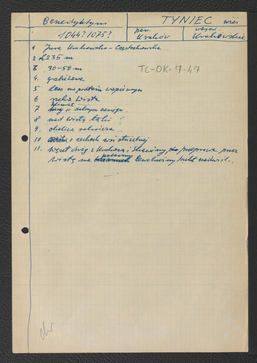 fiszka robocza zawierająca dane dotyczące miejscowego zgromadzenia , skan 1