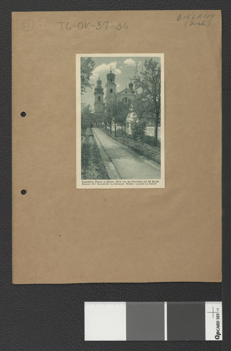 widok z pustelni na kościół , skan 1