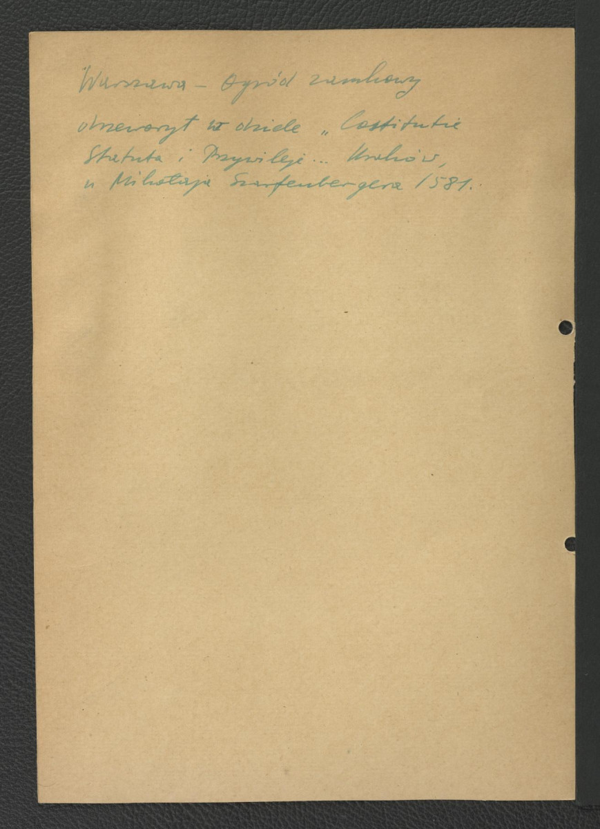 reprodukcja drzeworytu ukazującego panoramę miasta od strony Wisły, skan 2