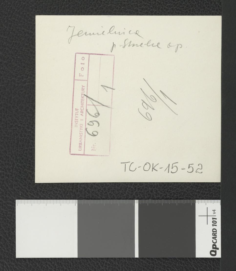 reprodukcja ryciny pochodzącej z Wernher Fryderyk Bernard, Topografia Śląska, 1744-1768 przedstawiająca widok z lotu ptaka na miejscowy zespół klasztorny                     , skan 2