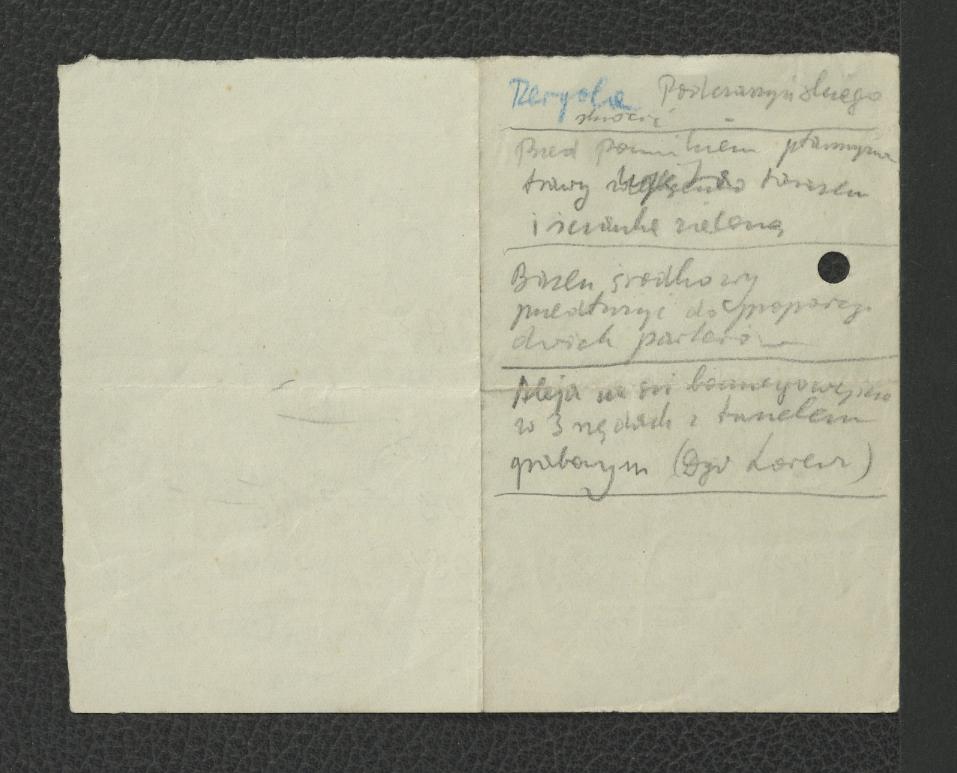 robocza notatka zawierająca kosztorys dla pracowników zaangażowanych przy sporządzaniu planów miejscowego założenia ogrodowego, skan 2