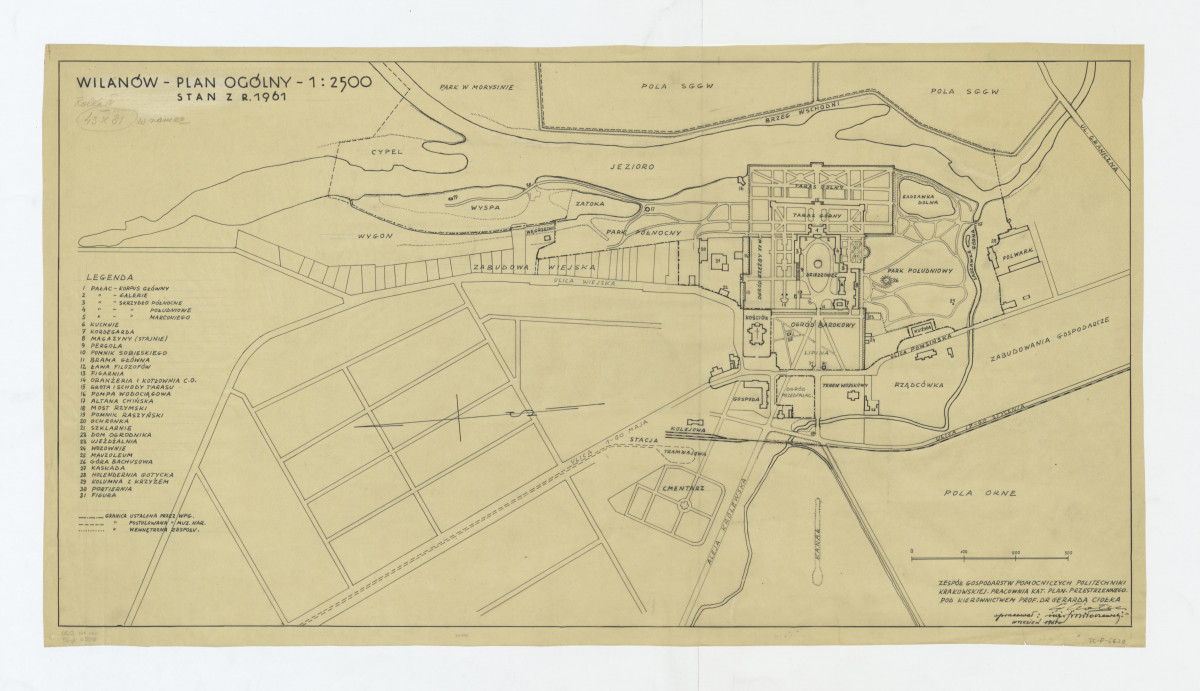 Wilanów-"Plan ogólny - stan z roku 1961", skan 1