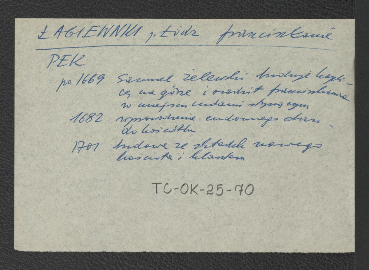 wypis z Podręczna Encyklopedia Kościelna, red. ks. Zygmunt Chełmicki, t. I-XLIV, Warszawa, 1904-1916 wzmiankujący zwięzłą chronologię miejscowego klasztoru po roku 1669 kiedy to Samuel Żelewski wybudował kaplicę w której osadził franciszkanów , skan 1