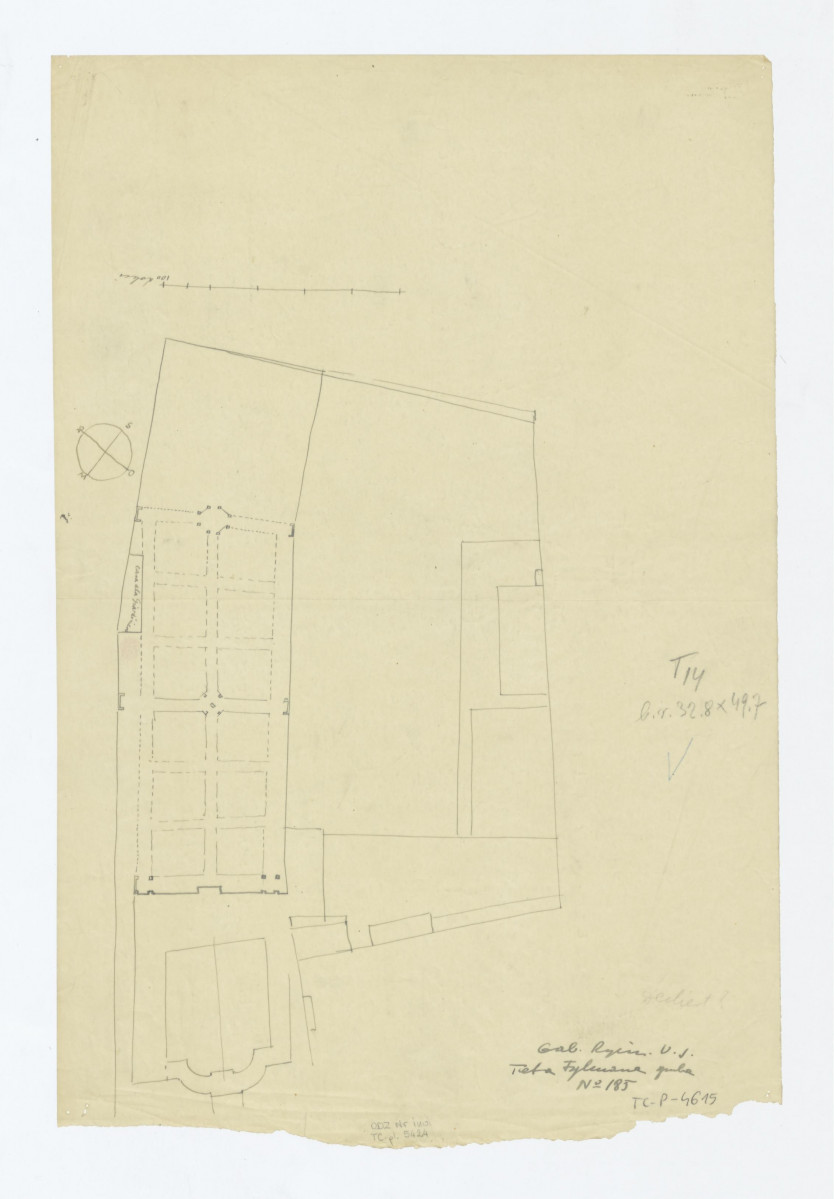 ogród pałacowy - odrys sytuacyjny ogrodu Teppera według Tylmana, skan 1