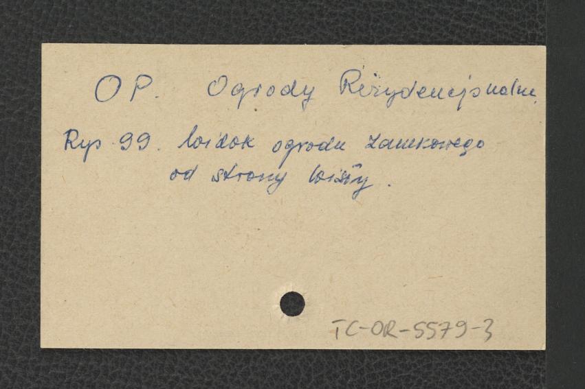 odnośnik do G. Ciołek, Ogrody polskie, Warszawa 1954, rys.99; widok ogrodu zamkowego od strony Wisły, skan 1