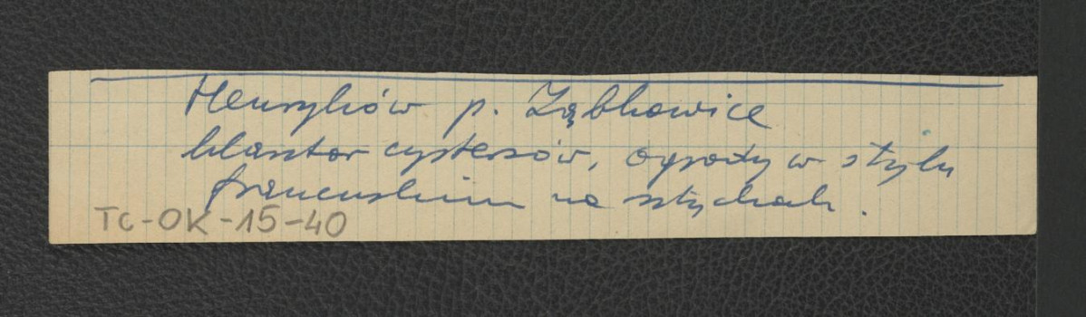 notatka wzmiankująca miejscowe ogrody w stylu francuskim widoczne na sztychach z epoki, skan 1