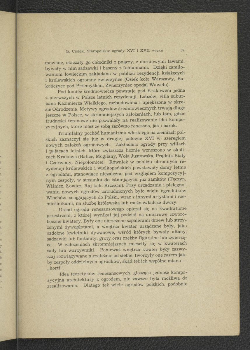 nadbitka ze Sprawozdań Towarzystwa Naukowego Warszawskiego (Wydział II, Rok XL – 1947) zawierający tekst G. Ciołka pt. Staropolskie ogrody XVI i XVII w.; dwie karty  , skan 3