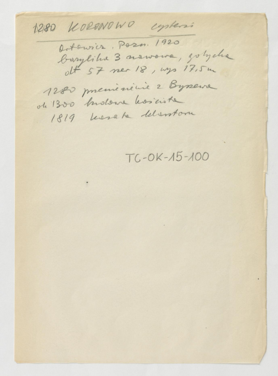 wypisy z Orłowicz Meczysław, Przewodnik po Poznańskiem, Lwów/Warszawa 1921 zawierający chronologię ważniejszych wydarzeń w dziejach miejscowego klasztor     , skan 2