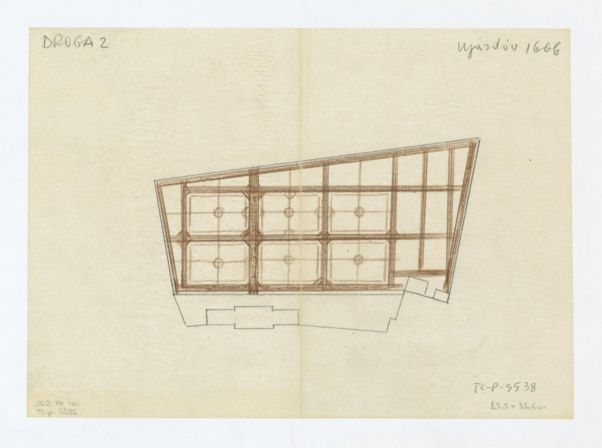 Ujazdów-droga ogrodowa - ogród pałacowy - plan sytuacyjny z 1606 roku, skan 1
