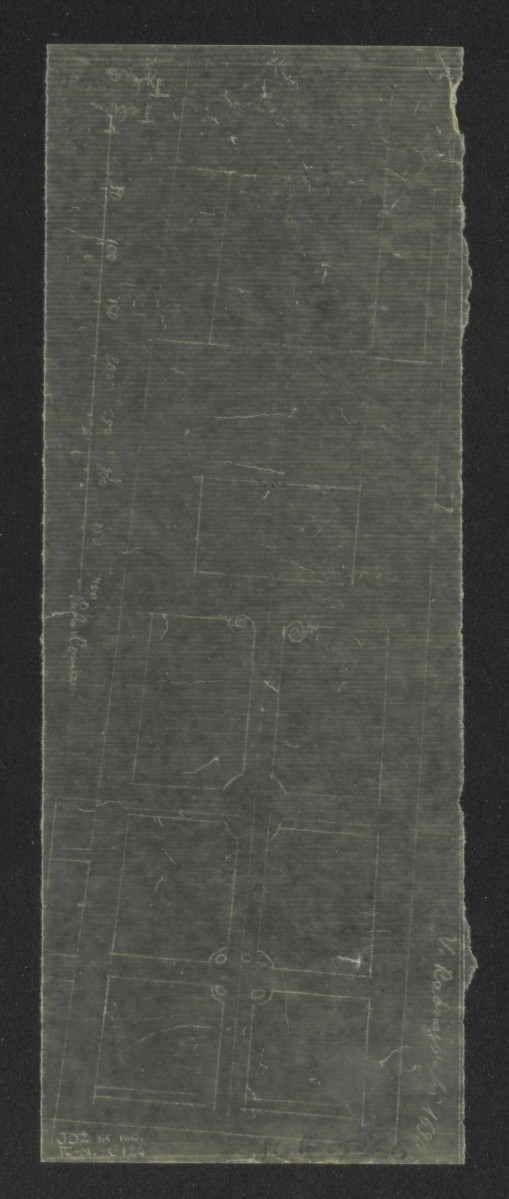 Pałac i Ogród Radziejowskiego (Raczyńskich)-szkicowy rzut założenia. Napis: teka Tylmana. Radziejowski 1690, skan 1