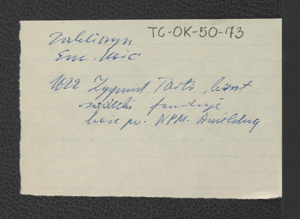 karta o charakterze brudnopisu, skan 1