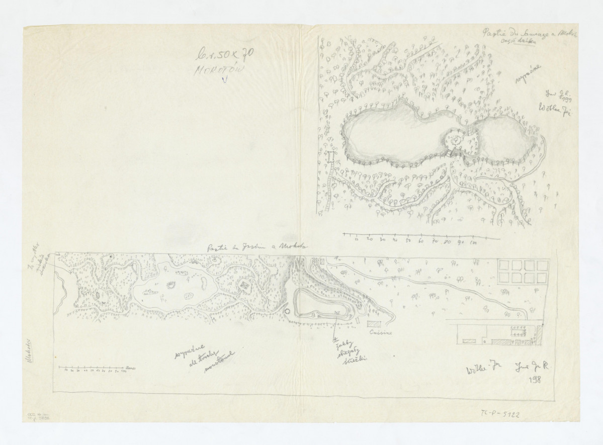 Mokotów - odrysy planów terenów ogrodowych, skan 1
