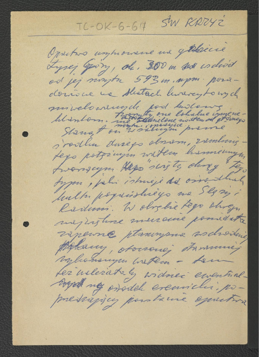 tekst dotyczący usytuowania miejscowego klasztoru, skan 2