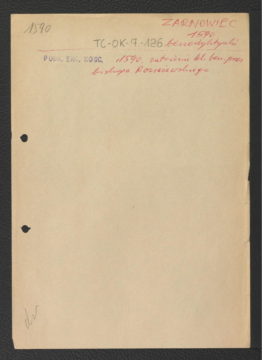 odsyłacz do Podręczna Encyklopedia Kościelna, red. ks. Zygmunt Chełmicki, tom I-XLIV, Warszawa, 1904-1916 wzmiankujący założenia klasztoru w 1590 roku przez biskupa Hieronima Rozdrażewskiego , skan 1