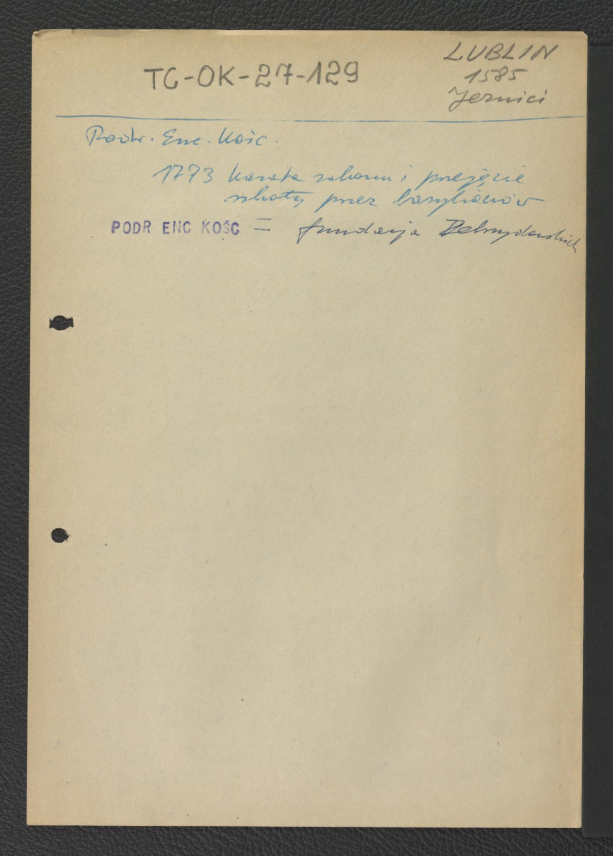 odsyłacz do Podręczna Encyklopedia Kościelna, red. ks. Zygmunt Chełmicki, t. I-XLIV, Warszawa, 1904-1916 wzmiankujący kasatę zakonu oraz przejęcie szkoły przez bazylianów w 1773 r.; wzmianka dotycząca fundacji Zebrzydowskich , skan 1