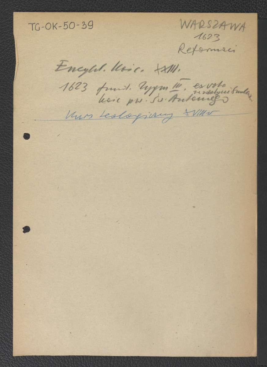 odsyłacz do Podręczna Encyklopedia Kościelna, red. ks. Zygmunt Chełmicki, t. I-XLIV, Warszawa, 1904-1916 wzmiankujący ufundowanie klasztoru przez Zygmunta III w 1623 r. , skan 1