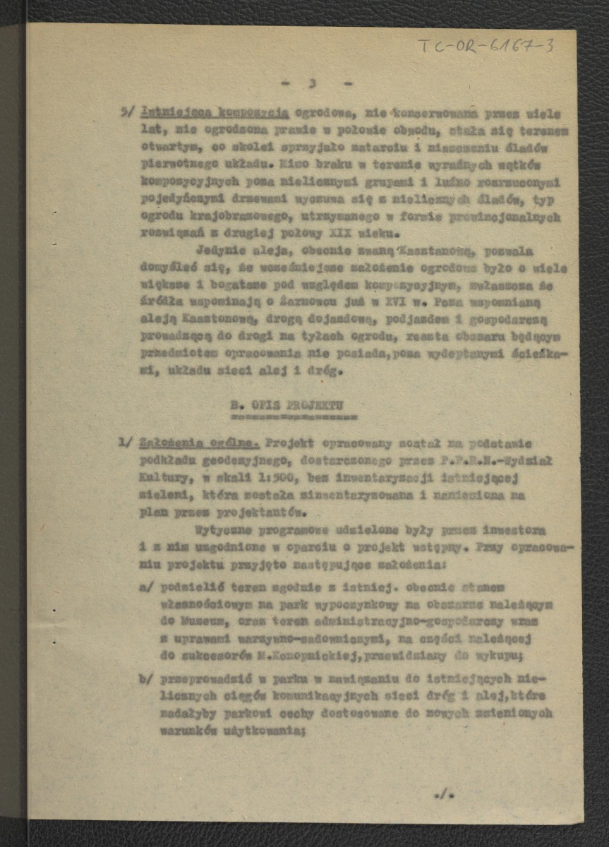 projekt ogrodu przy miejscowym Muzeum Marii Konopnickiej autorstwa G. Ciołka i S. Miłoszewskiego; trzynaście kart , skan 4