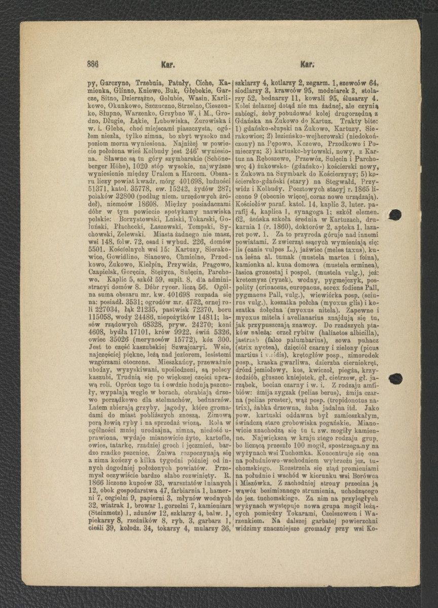karty z Słownika Geograficznego Królestwa Polskiego zawierające hasła przedmiotowe wymienionej miejscowości , skan 4
