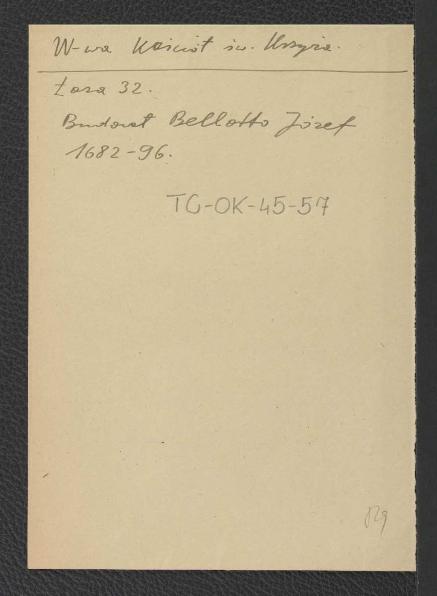 wypis z Łoza Stanisław, Słownik architektów i budowniczych Polaków oraz cudzoziemców w Polsce pracujących, Warszawa 1931, s. 32 wzmiankujący budowę kościoła św. Krzyża według planów Józefa Bellotto w latach 1682-1696 , skan 1