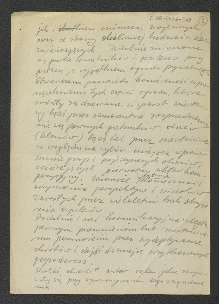 protokół konferencji konserwatorskiej w sprawie rekonstrukcji i uporządkowania ogrodu wilanowskiego oraz jego otoczenia odbytej 14 maja 1948 r. w Wilanowie; cztery karty                                                            , skan 3