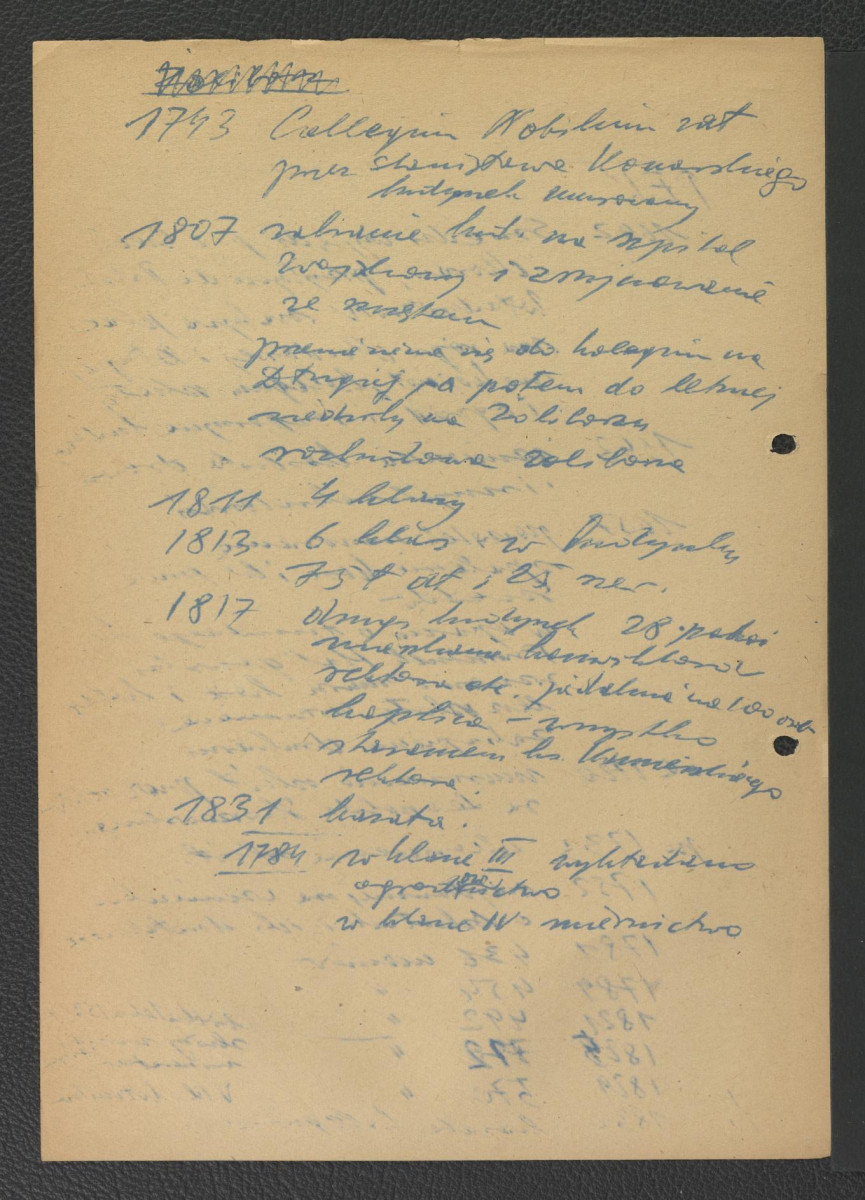 wypis z Podręczna Encyklopedia Kościelna, red. ks. Zygmunt Chełmicki, t. I-XLIV, Warszawa, 1904-1916 zawier. ważniejsze daty w dziejach miejscowego klasztoru począwszy od roku 1642 r. kiedy to Szwedzi przepędzili z Czech i Moraw zakonników, których przyjął król Władysław IV , skan 2