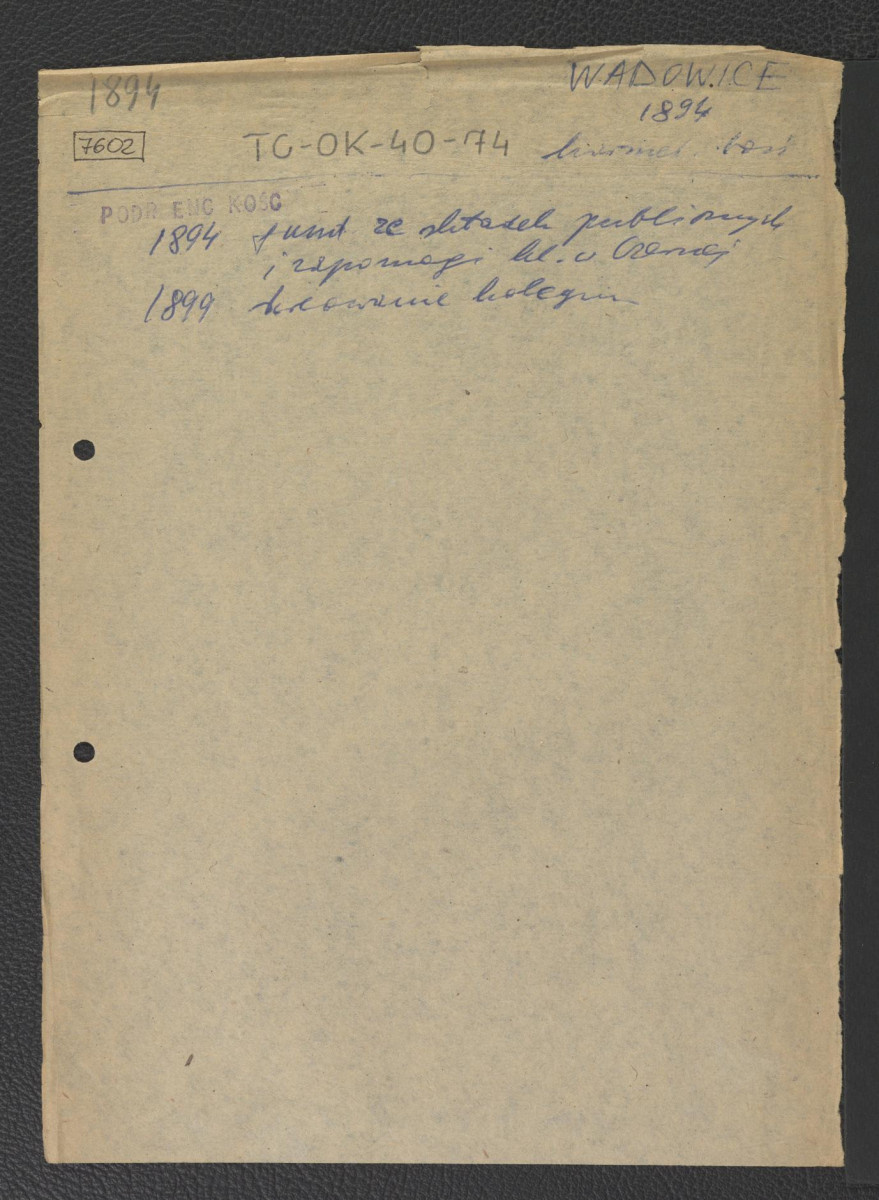 odsyłacz Podręczna Encyklopedia Kościelna, red. ks. Zygmunt Chełmicki, t. I-XLIV, Warszawa, 1904-1916 wzmiankujący ufundowanie klasztoru ze składek publicznych w 1894 r. oraz erygowanie kolegium pięć lat później, skan 1